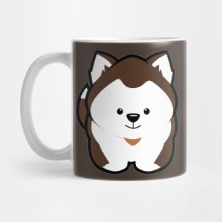 Husky Puppy Drk Brown Mug